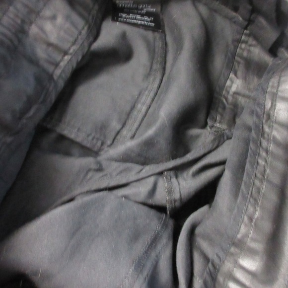 Annette Gortz Waxed Pants Women 36 US 6 Black Drawstring Pocket Zip Designer 314 - Picture 9 of 15